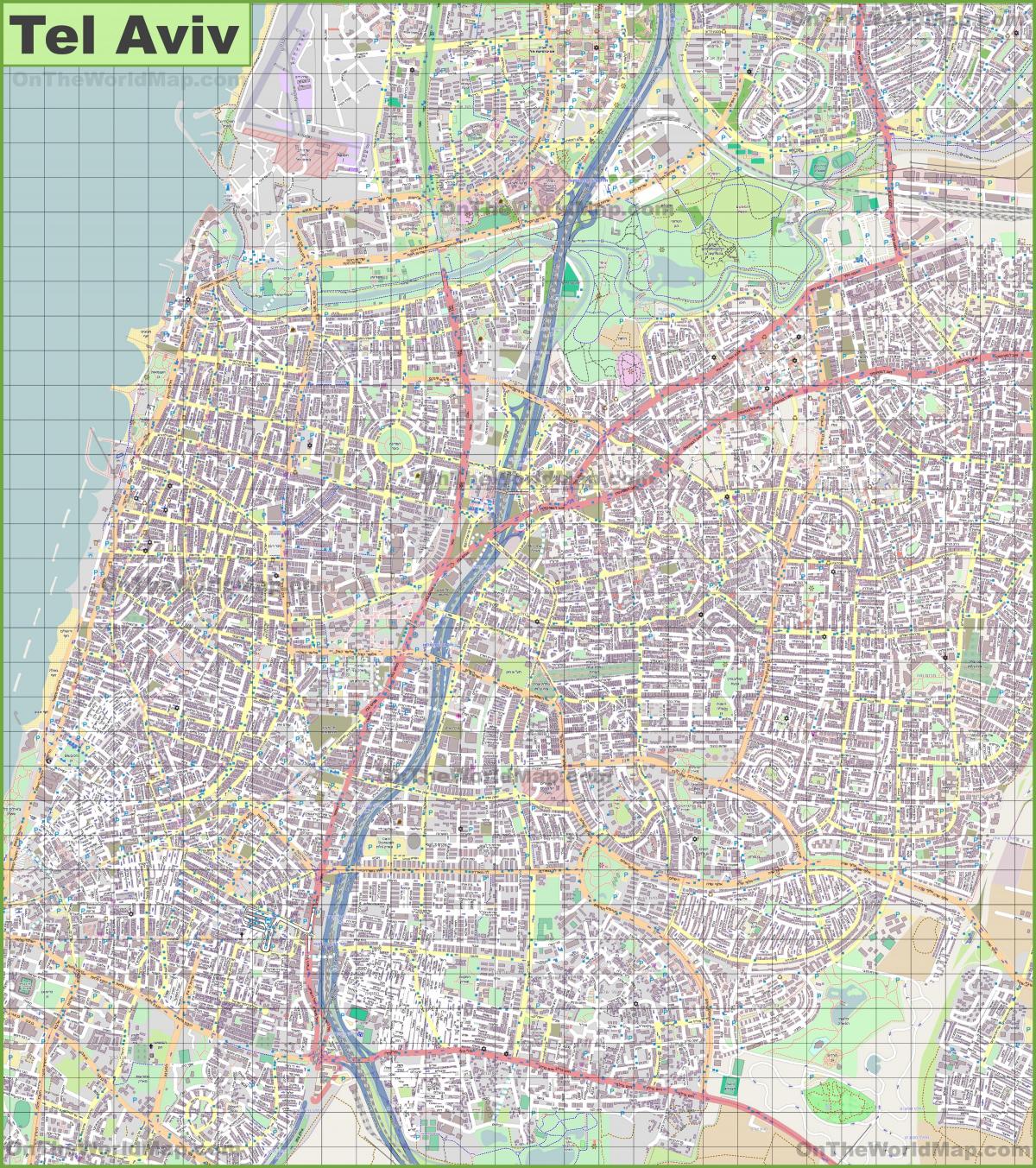 Mappa delle strade di Tel Aviv