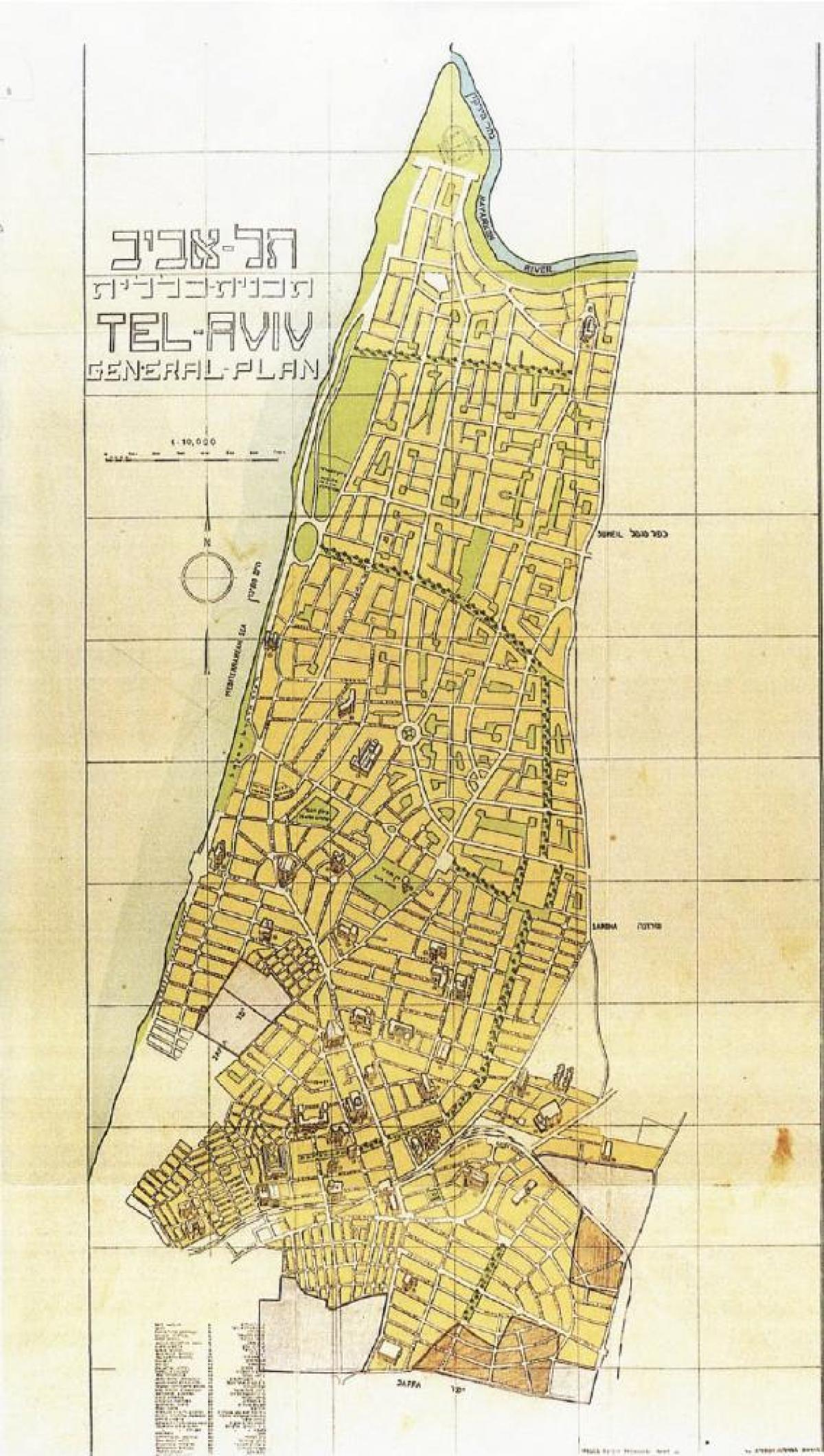 Mappa antica di Tel Aviv